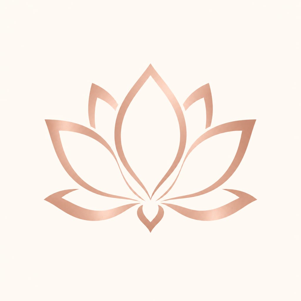 Rose gold lotus spa logo