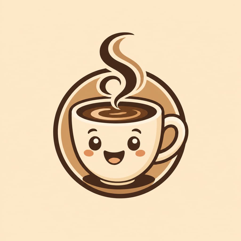Coffee mascot logo