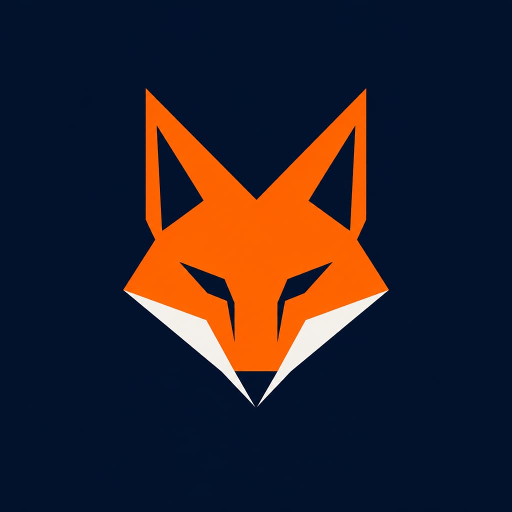 Geometric fox tech logo