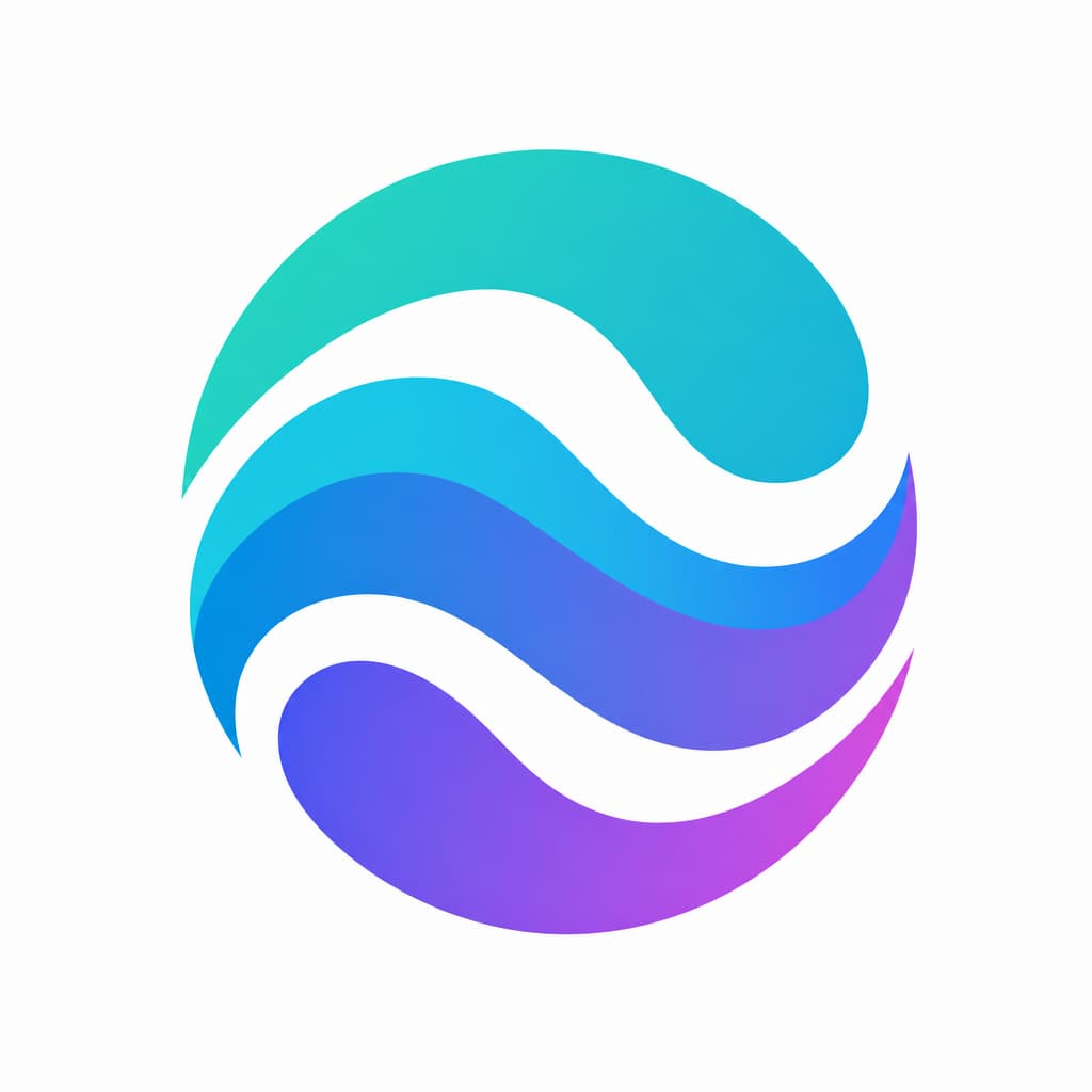 Gradient wave SaaS logo